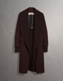 Detachable Rib Knit Collar Cashmere Coat by Burberry at Burberry